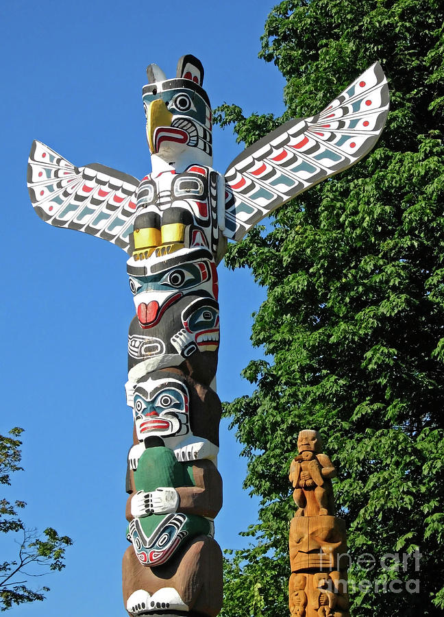 First Nation Totem Poles Photograph by Ann Horn