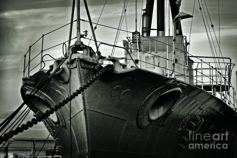 Black And White Photograph - First of her Class. Last of the Fleet by Chris Cardwell