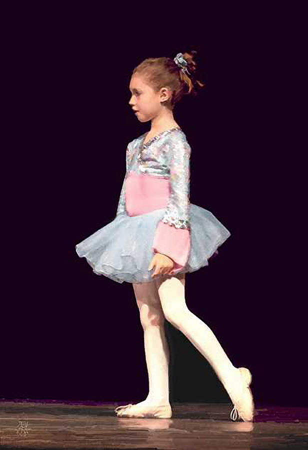 Child Ballerina. Digital Art - First Recital by John Helgeson Child Ballerina. Digital Art - First Recital by John Helgeson