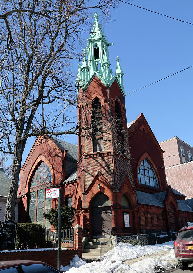 First Reformed Church of Astoria and Church of Deliverance Pentecosta Photograph by Steven Spak