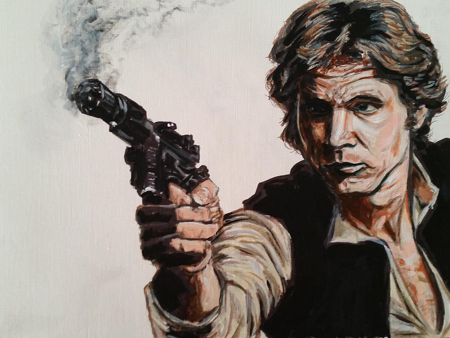 First Shot - Han Solo Painting by Joel Tesch