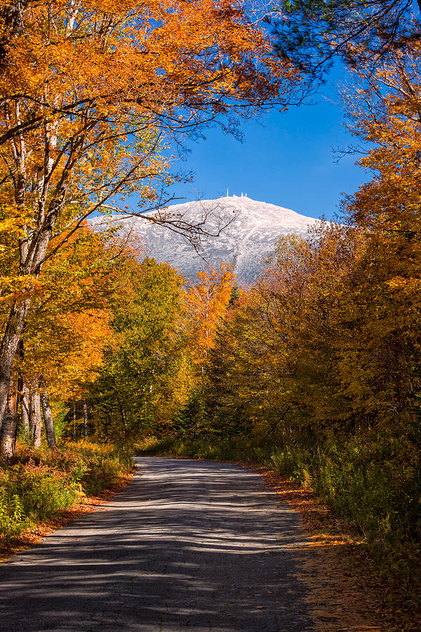 First Snow And Fall Foliage Mount Washington Photograph by Jeff Sinon
