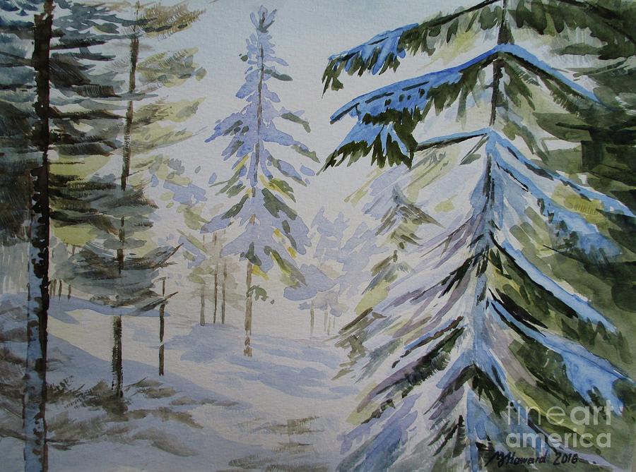 First Snow and Sunshine Painting by Martin Howard