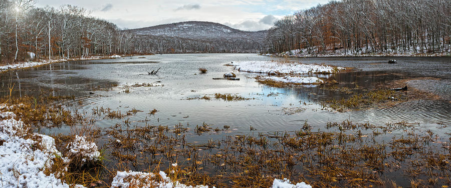 First Snow At Silvermine Lake Photograph by Angelo Marcialis