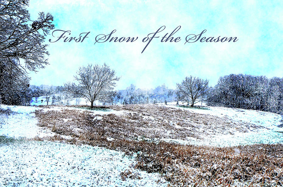 First Snow Card Digital Art