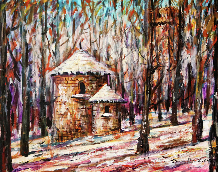 First Snow Painting by Dariusz Orszulik