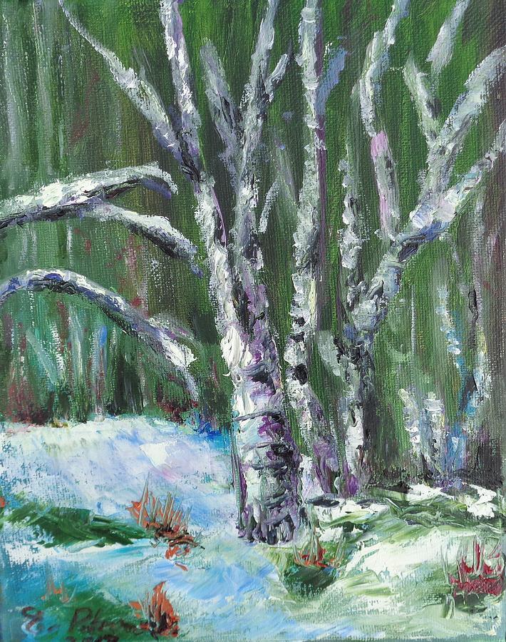 Landscape Painting - First snow by Eydie Paterson