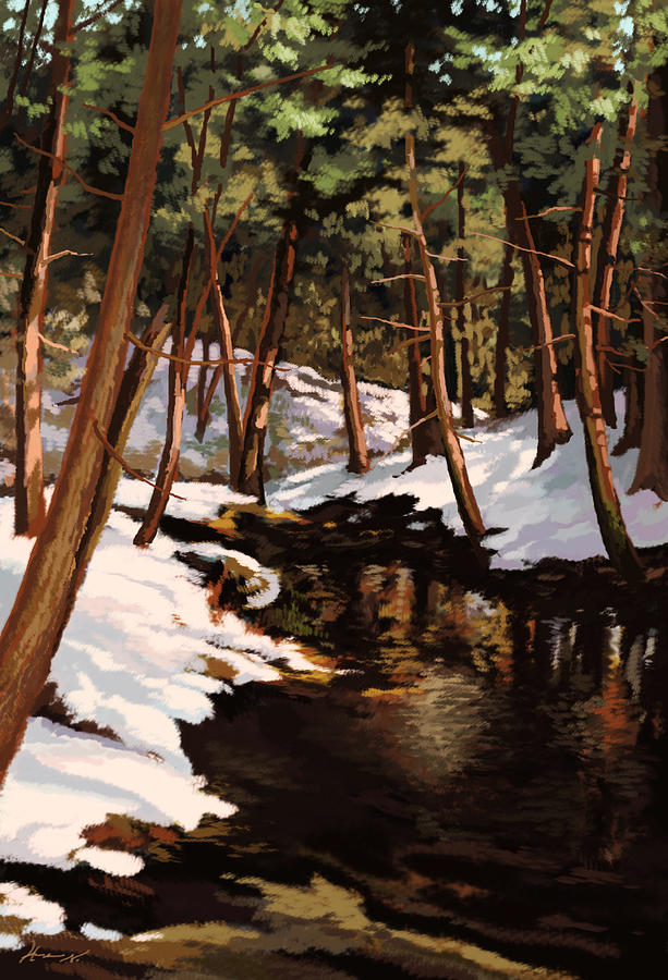 First Snow Fall Painting by Hans Neuhart