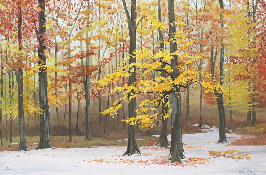 First Snow In The Beech Forest Painting