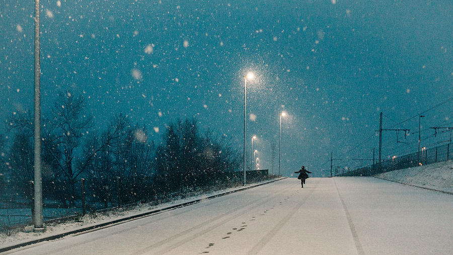 Winter Photograph - First Snow Joy by Adrian Popan