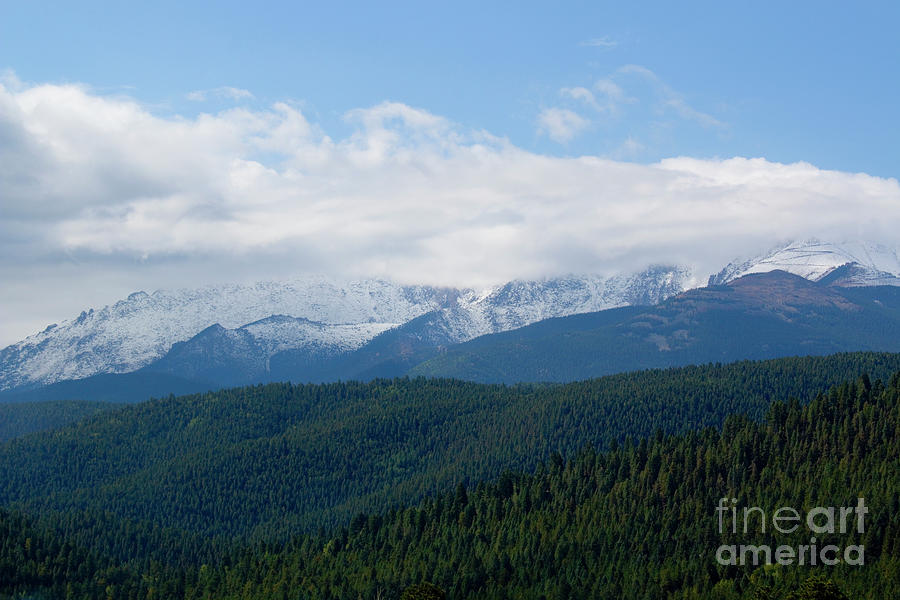 First Snow Pikes Peak Photograph by Steven Krull