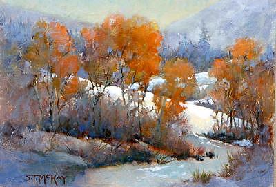 First Snow Painting by Shirley McKay First Snow Painting by Shirley McKay
