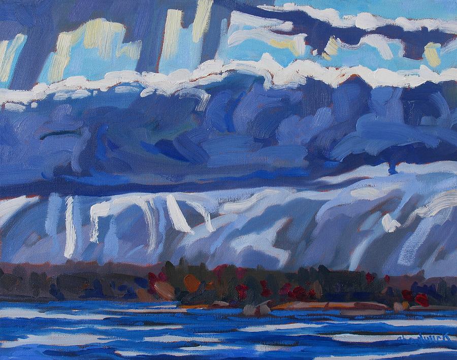 First Snow Virga Painting by Phil Chadwick