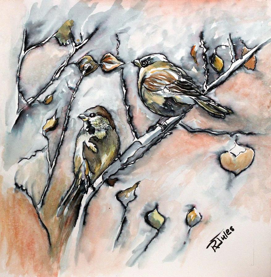 Bird Painting - First sure sign of spring by Richard Jules