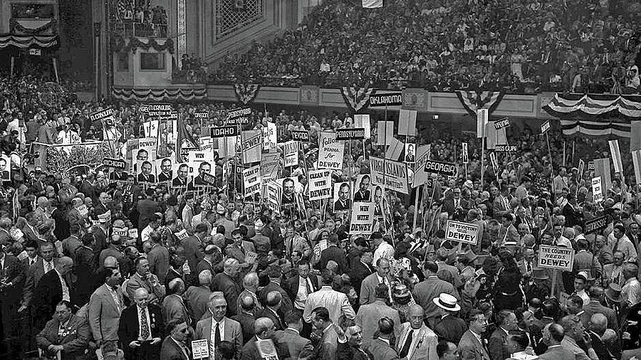 First televised national convention Philadelphia 1948 Photograph by David Lee Guss