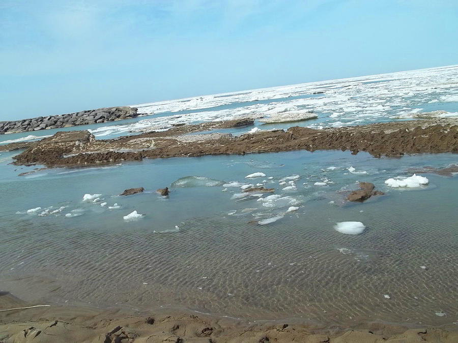 First Thaw of Frozen Lake Erie Photograph by Anne Cameron Cutri