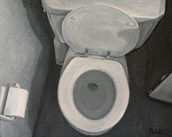 Toilet Painting - First Thing by Frank Wuts Toilet Painting - First Thing by Frank Wuts