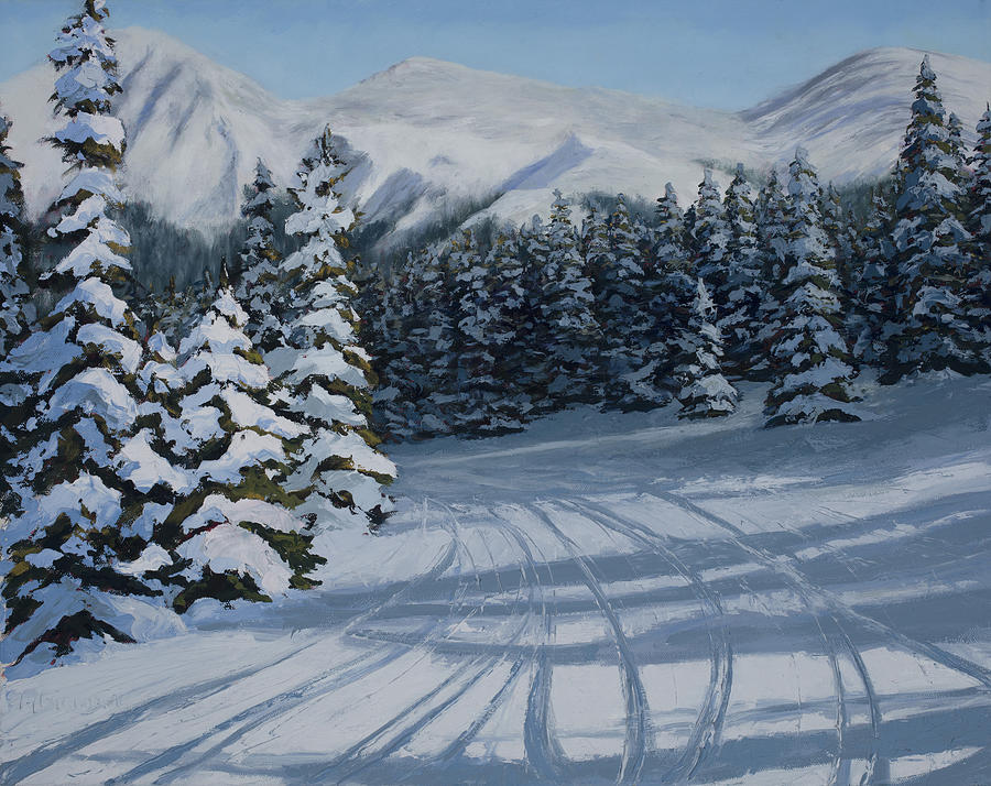 First Tracks Painting by Mary Giacomini