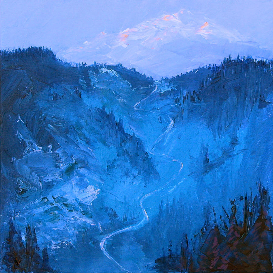 First Tracks Painting by Robert Bissett
