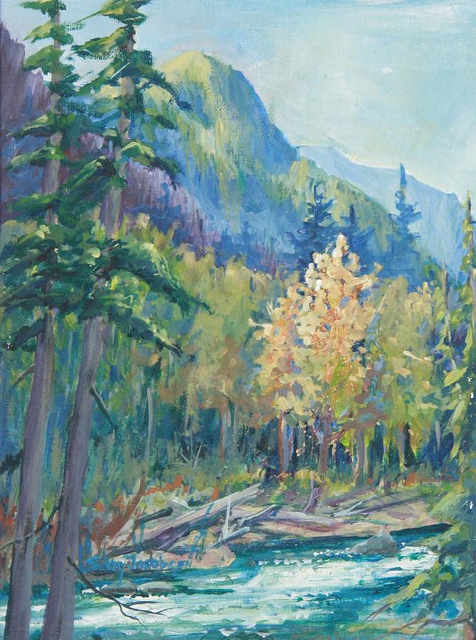 Mountain Painting - First Turning from Baker River Bridge by Sukey Watson