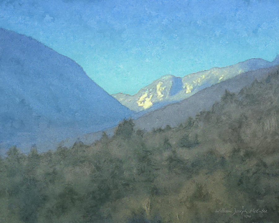First View of Franconia Notch Painting by Bill McEntee