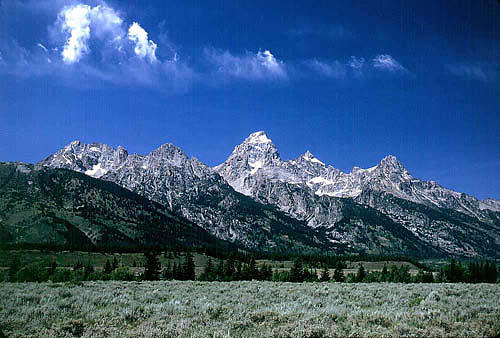 Mountain Photograph - First View of Tetons by Kathy McClure