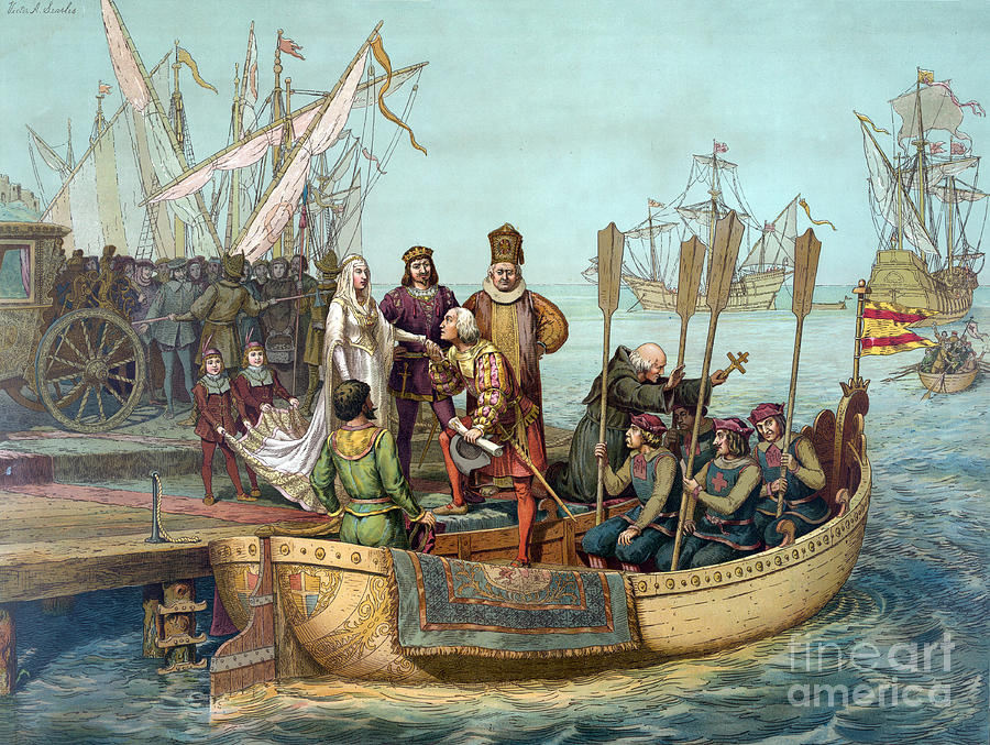 First Voyage Of Columbus, 1492 Photograph by Science Source