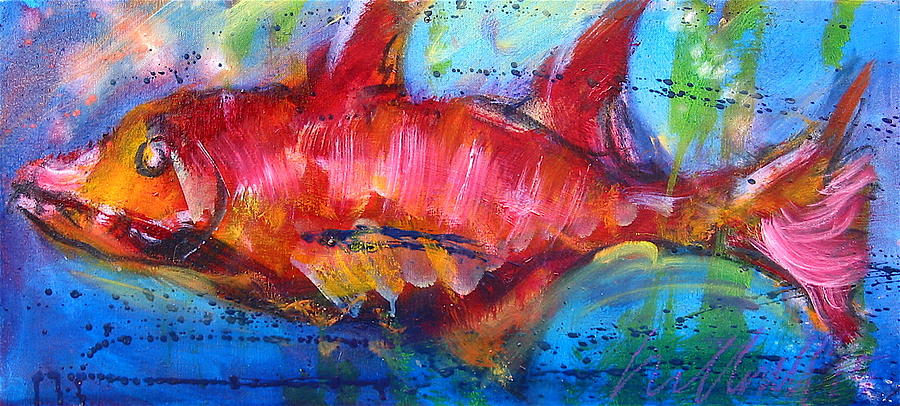 Fish 4 Painting by Les Leffingwell