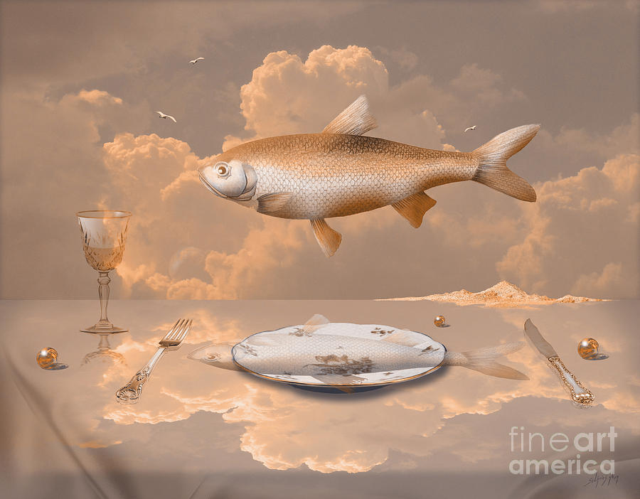 Fish Diner Digital Art by Alexa Szlavics