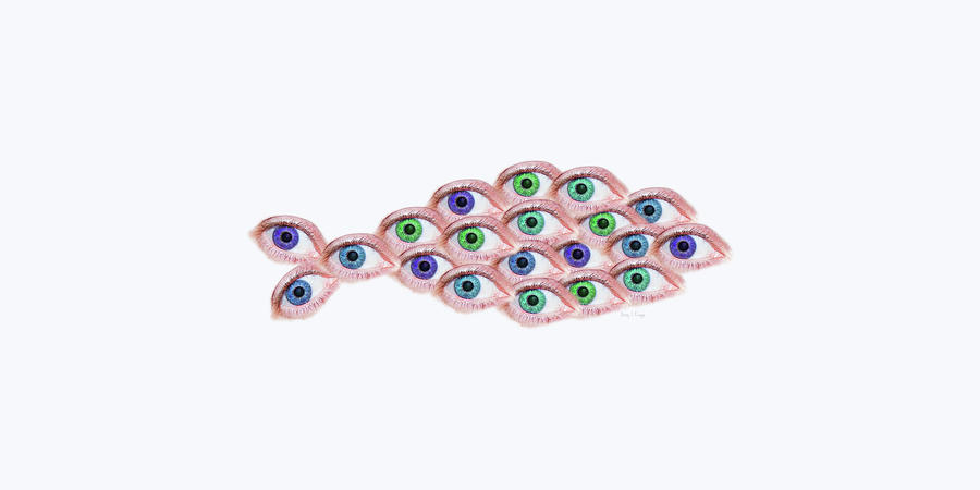 Eye Digital Art - Fish Eye by Betsy Knapp Eye Digital Art - Fish Eye by Betsy Knapp