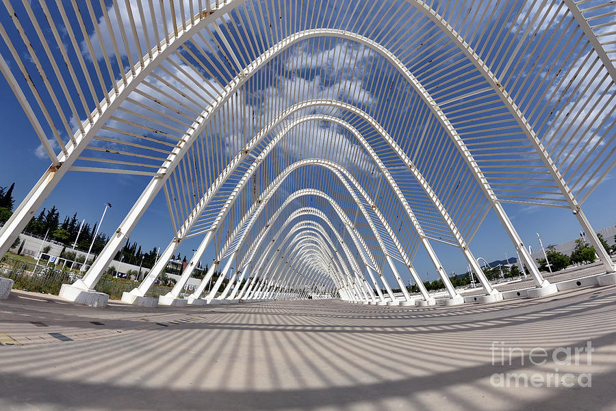 Fish eye view of Archway in Olympic stadium in Athens Photograph by George Atsametakis