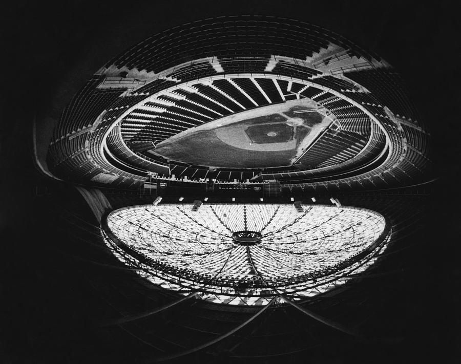Architecture Photograph - Fish Eye View Of The Astrodome Aka The by Everett