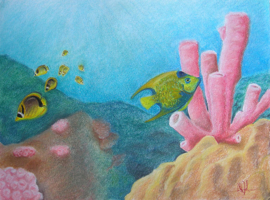 Fish Garden Painting by Adam Johnson