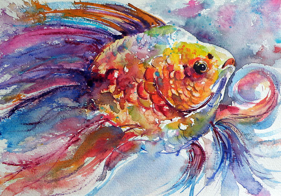 Fish II Painting by Kovacs Anna Brigitta