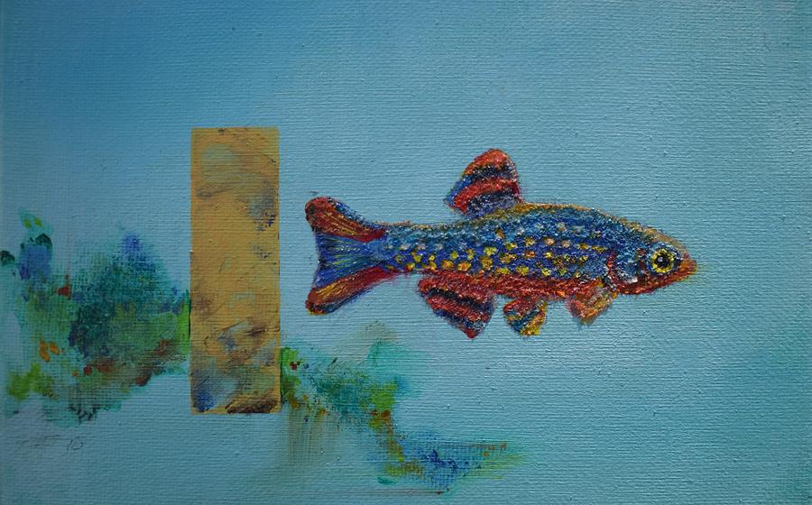 Fish in Space DETAIL Painting by Eduard Meinema