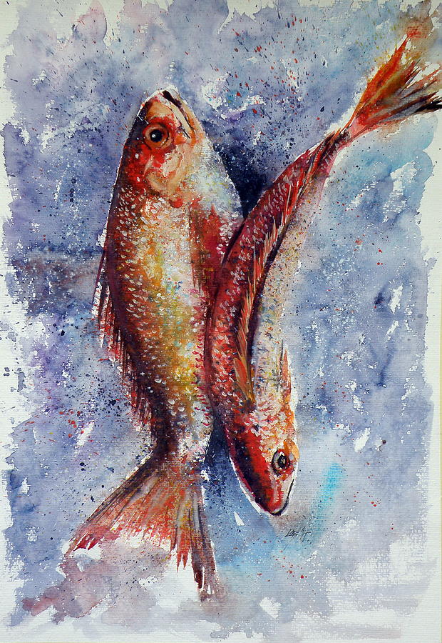 Fish Painting by Kovacs Anna Brigitta