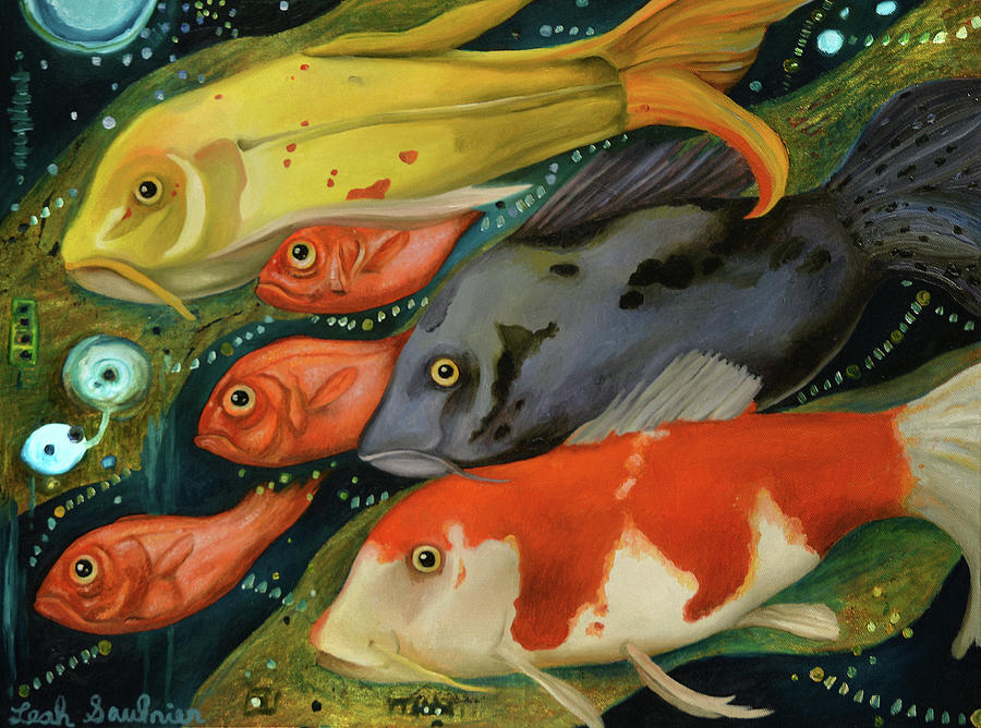 Fish Painting - Fish by Leah Saulnier The Painting Maniac