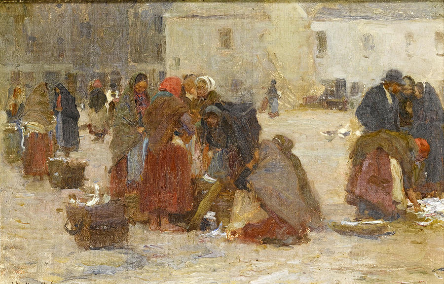 Fish Market. Galway Painting by Walter Frederick Osborne