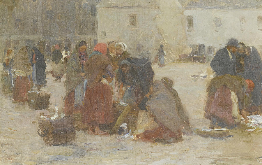 Fish Market, Galway Painting by Walter Osborne
