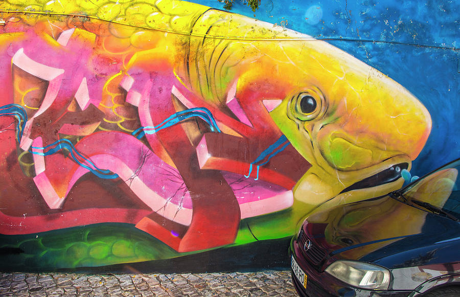 Fish Mural in Lisbon Photograph by Venetia Featherstone-Witty