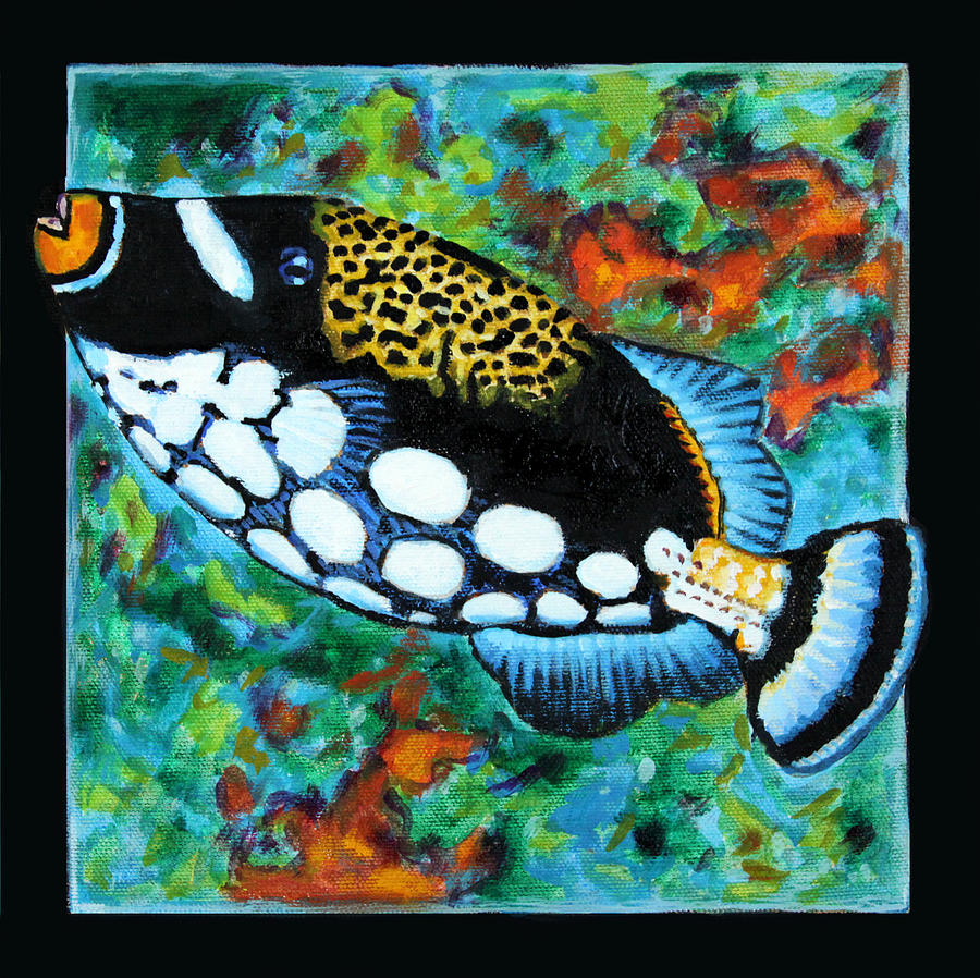 Ocean Fish Painting - Fish Number Twelve by John Lautermilch