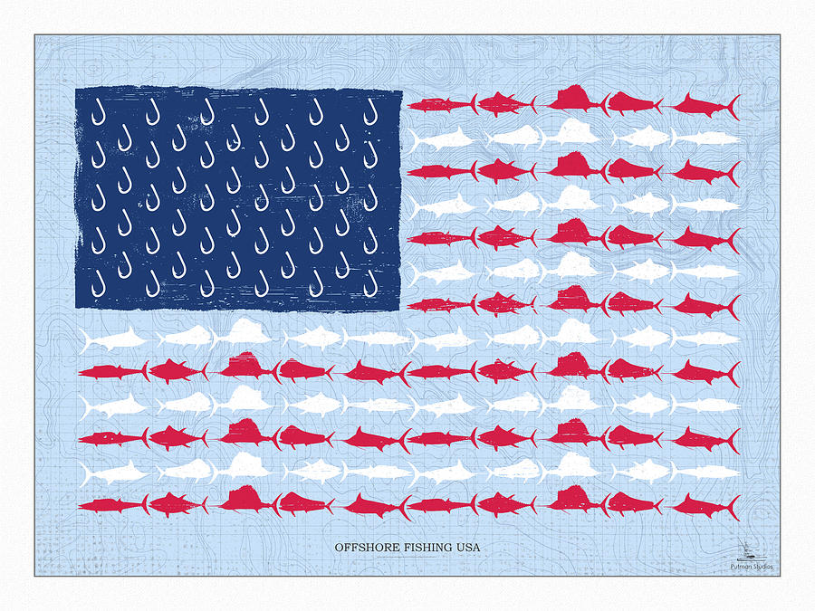 Fish Offshore USA Digital Art by Kevin Putman