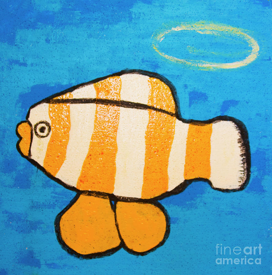 Fish orange and white Painting by Irina Afonskaya