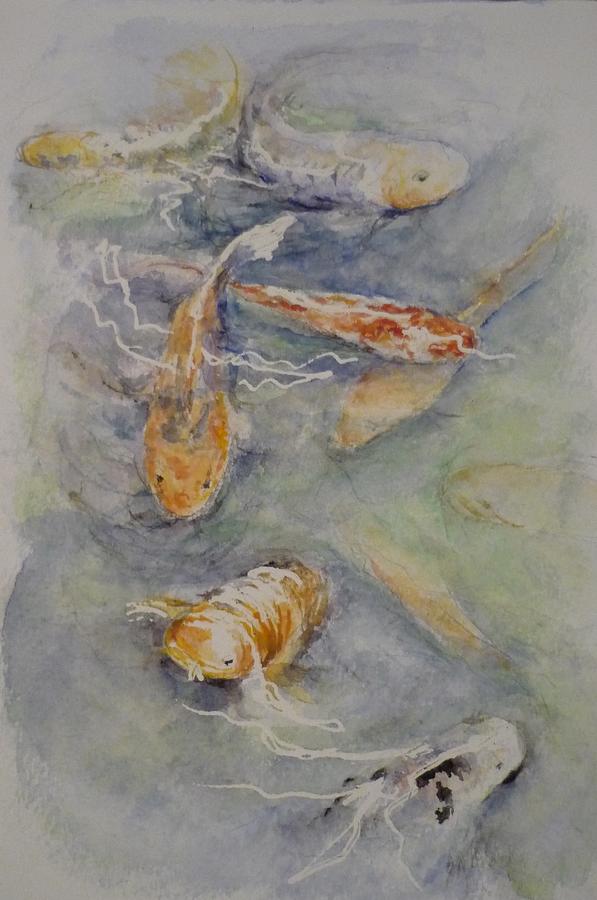 Fish Pond Painting by Lizzy Forrester