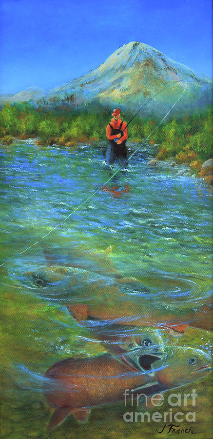 Fish Story Painting by Jeanette French
