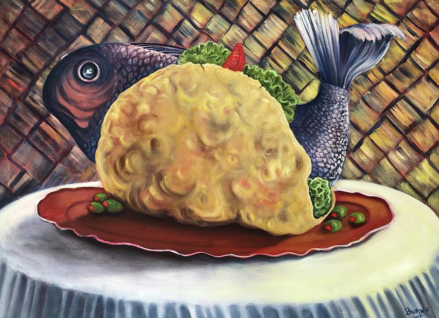 Fish Taco Painting by Rand Burns