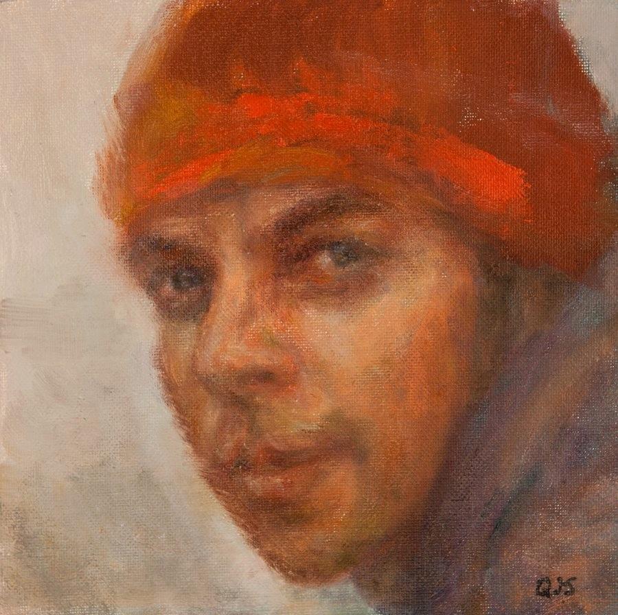 Dreamer Impressionist Painting Portrait Painting by Quin Sweetman