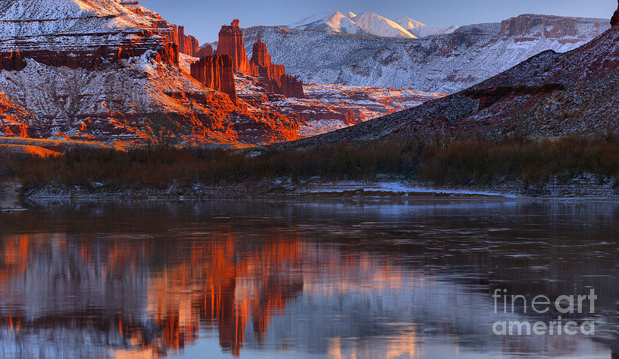 Fisher Towers And La Sal Mountains Photograph by Adam Jewell