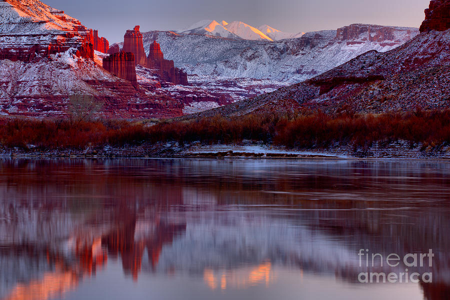 Fisher Towers Landscape Glow Photograph by Adam Jewell