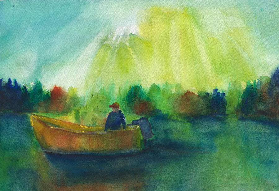 Fisherman Painting by Frank Bright